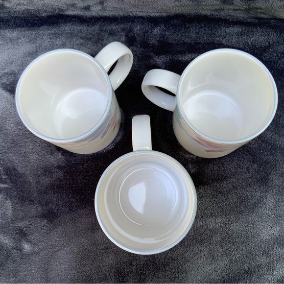 Coffee Mug Tender Bloom White Pastel Lot of 3 - Picture 4 of 6